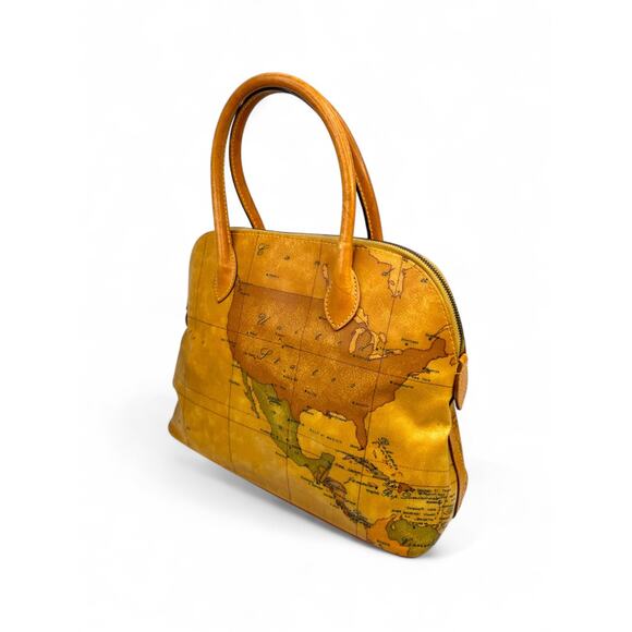 Alviero Martini Classe Geo Classic World Map Bag - Picture 10 of 15